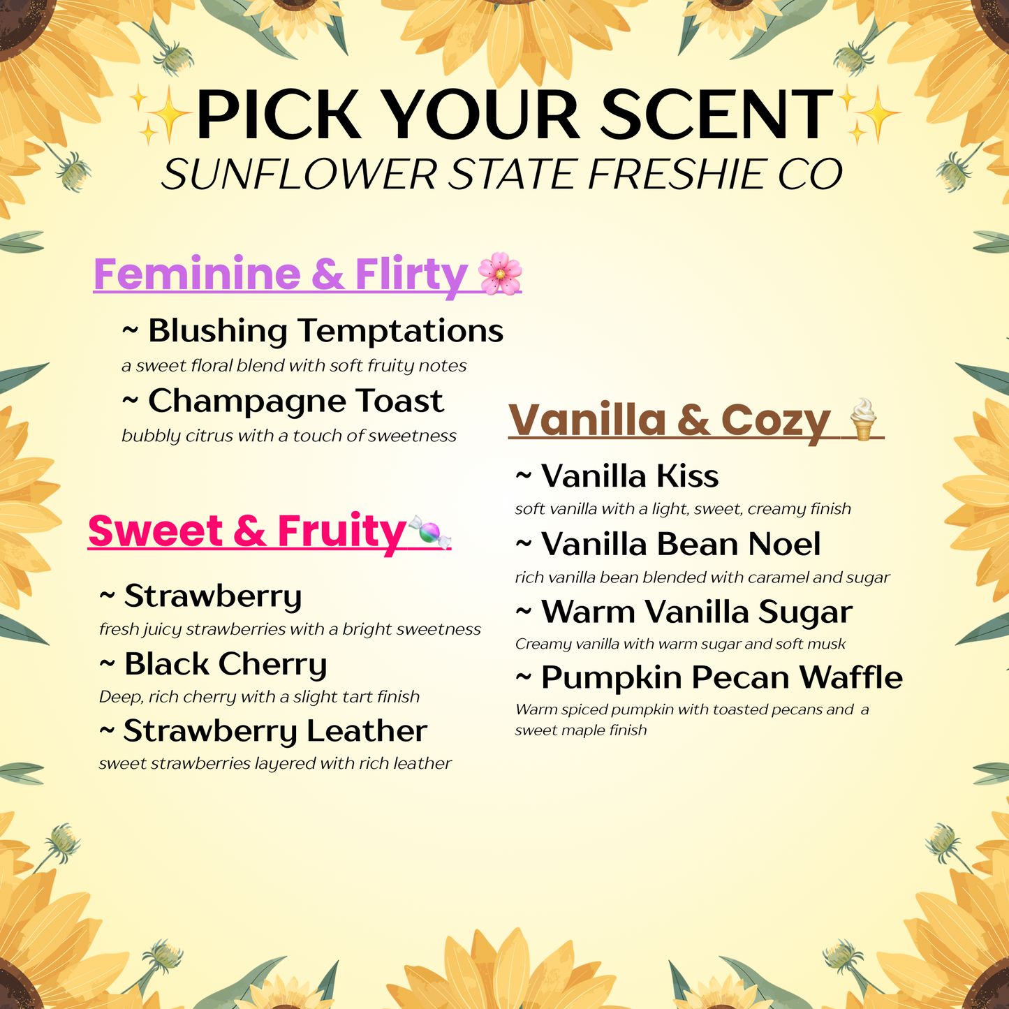 Custom Sunflower Air Freshener