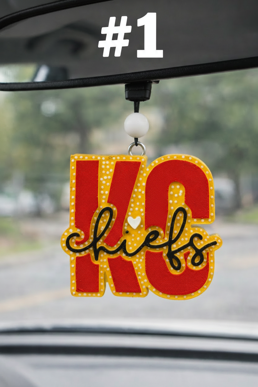 Custom KC Chiefs Car Freshener