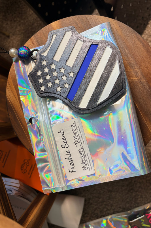 Ready to Ship “Thin Blue Line Badge” Freshie