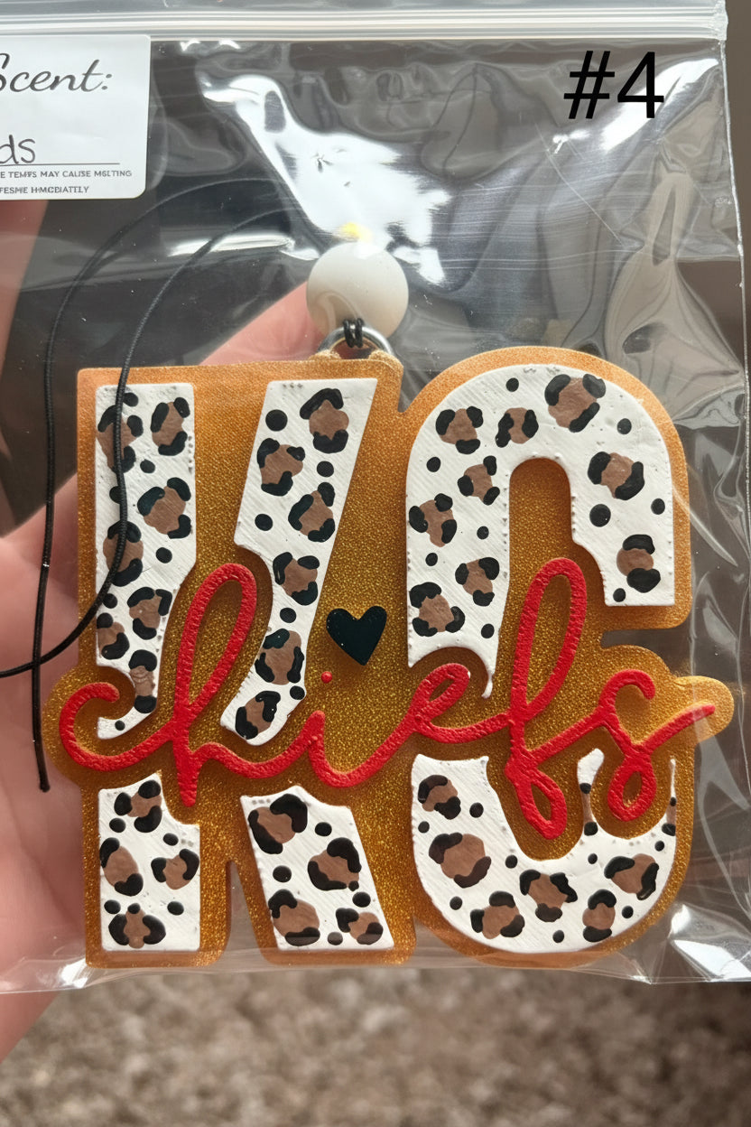Custom KC Chiefs Car Freshener
