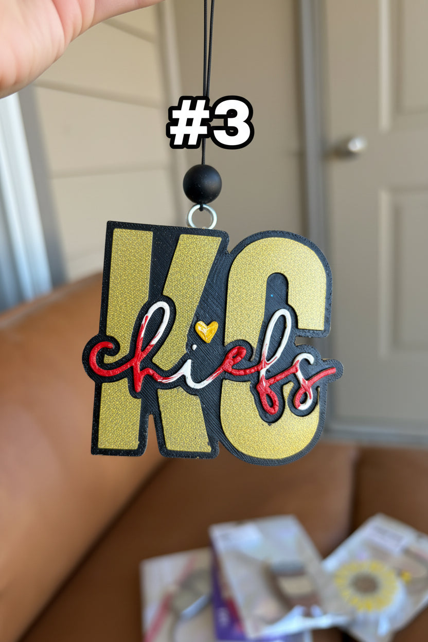 Custom KC Chiefs Car Freshener