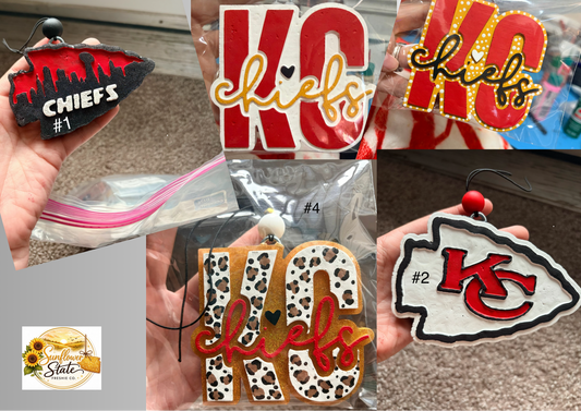 Custom KC Chiefs Car Freshener