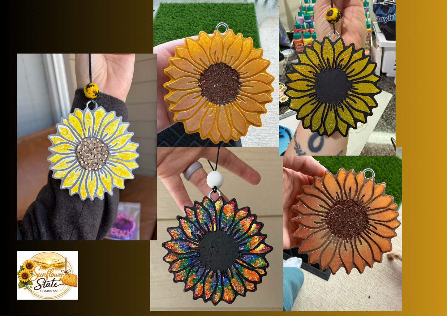 Custom Sunflower Air Freshener